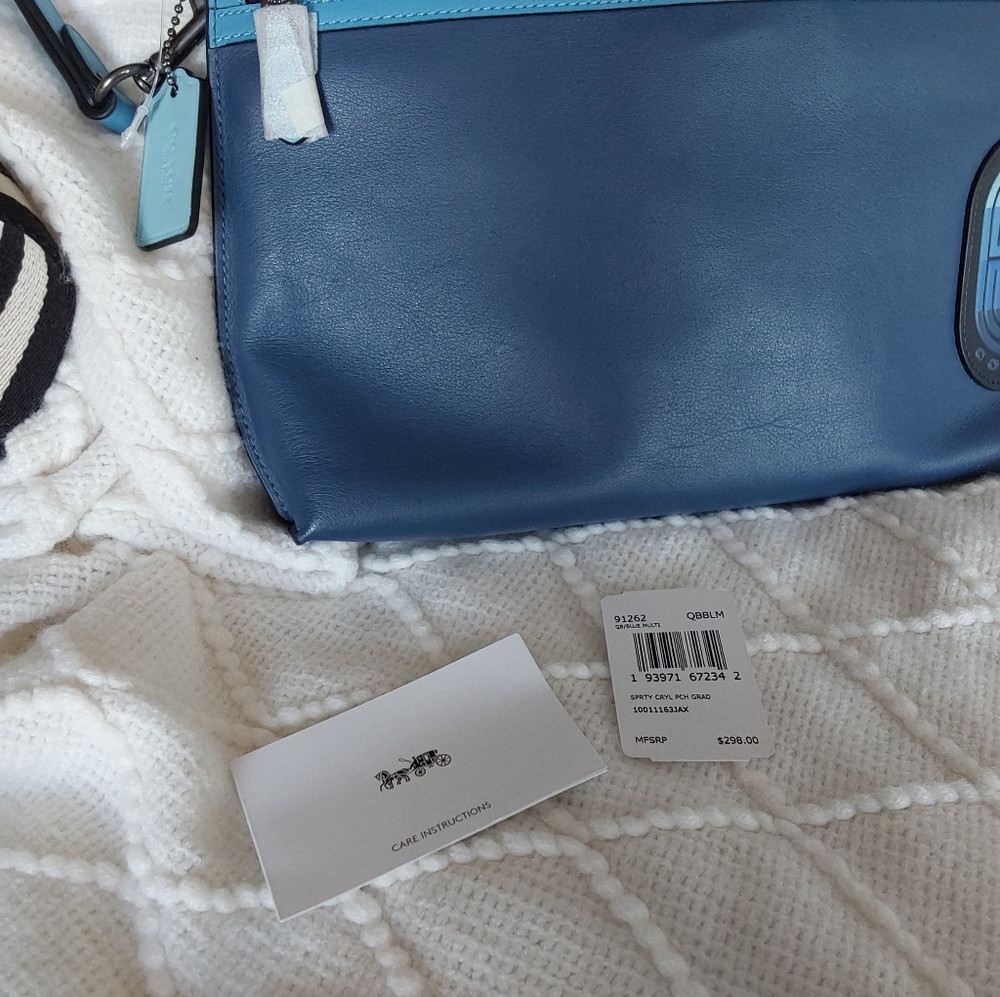 Coach Carryall Pouch In Colorblock - Picture 8 of 10